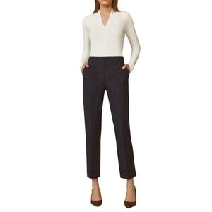 Pearl by Lela Rose Stretch‎ Denim Deedie Dark Straight Leg Pants Women Size 4